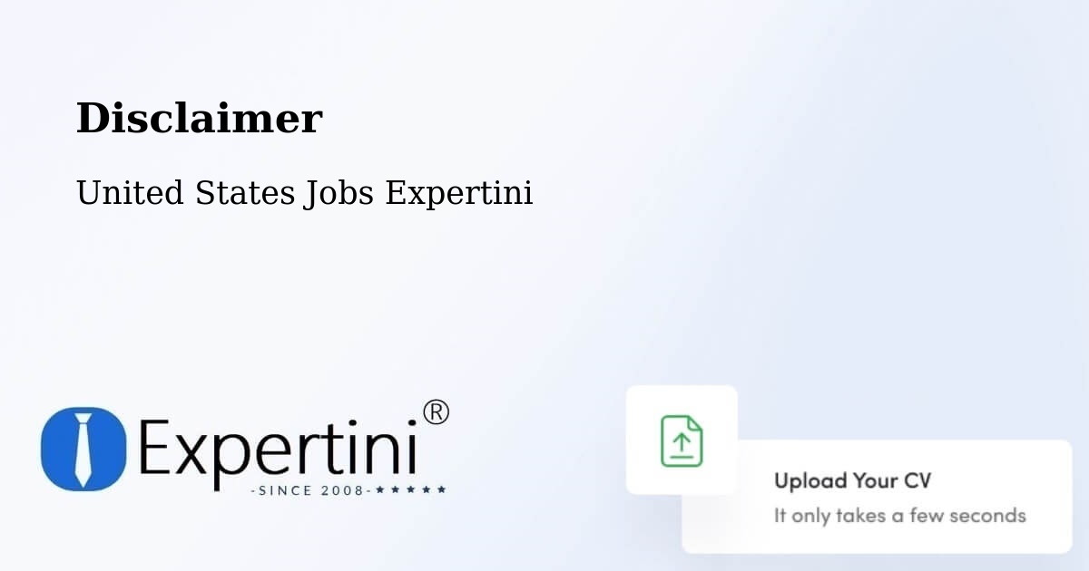 Disclaimer – Alabaster - United States Jobs Expertini